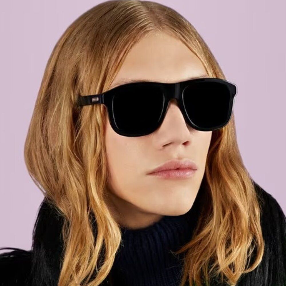 SALE! NEW Gucci GG1316S 001 Black Grey Square Unisex Sunglasses